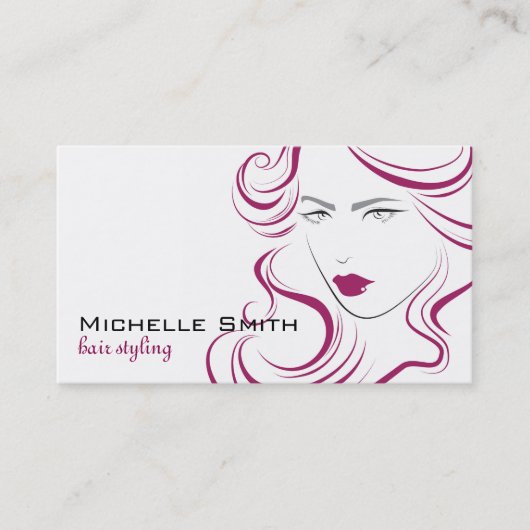 Het mooie brandmerken van het haarHairstyling van Visitekaartje (Voorkant)