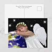 Het mooie Briefkaart van Kerstmis van de Engel (Voorkant / Achterkant)