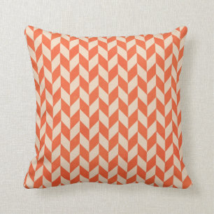 Het mooie Coral Chevron-Sierkussen Kussen