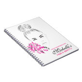 Het mooie de illustratie van de vrouwenmode notitieboek (Rechterzijde)