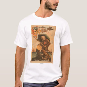 Het mooie Evangeline "Lone Fisherman" van rijst T-shirt