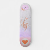 Het mooie Girl Monogrammed Skateboard (Voorkant)