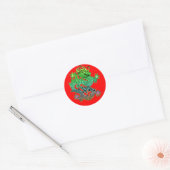 Het mooie Jaar van de Drakencadeautjes Ronde Sticker (Envelop)