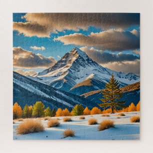 Het mooie landschap van de bergen legpuzzel