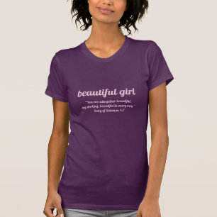 Het mooie Lied van het Meisje van 4:7 Solomon T-shirt