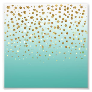 Het mooie moderne girly faux goud schittert foto afdruk