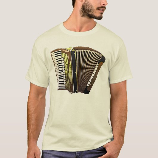 Het mooie muziekinstrument Accordion T-shirt (Voorkant)