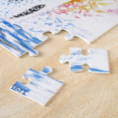 Het mooie orca-walvisbereik legpuzzel (Zijkant)