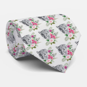 Het mooie portret van de Leopard-kop in de Waterve Stropdas