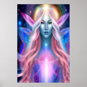 Het mooie Poster van Cosmic Angel Goddess