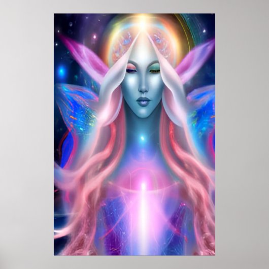 Het mooie Poster van Cosmic Angel Goddess (Voorkant)