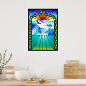 Het mooie Poster van het van de Glas in lood van (Keuken)