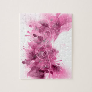 Het mooie roze koele grijs ploetert legpuzzel