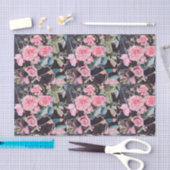 Het mooie roze rozen Waterverf Floral Pattern Tissuepapier (Craft)