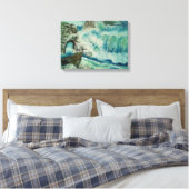 Het mooie van een sterk surf canvas afdruk (Insitu (Slaapkamer))