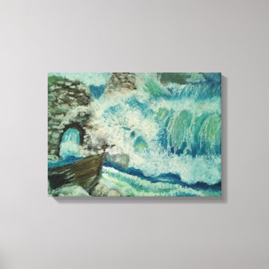 Het mooie van een sterk surf canvas afdruk (Voorkant)