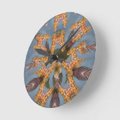 Het mooie verbazende Grappige Afrikaanse patroon Ronde Klok (Hoek)