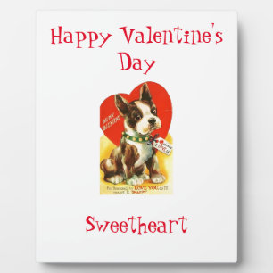 Het mooie Vintage Puppy van Valentijn Boston Fotoplaat