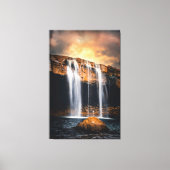 Het mooie watervallandschap canvas afdruk (Voorkant)
