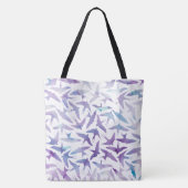 Het mooie Waterverf vogelpatroon Tote Bag (Achterkant)