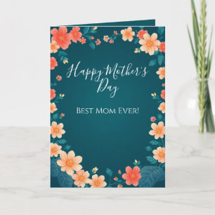 Het mooie Wenskaart van het Moederdag Flowers Kaart