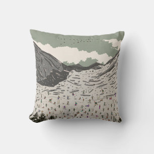 Het mooie winters ski landschap kussen