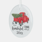 Het mooiste kerstjaar glas ornament (Voorkant links)