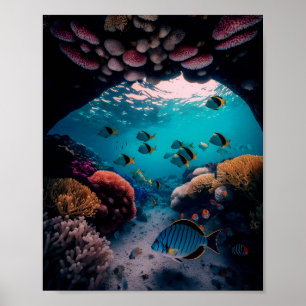 Het mooiste koraalrif zoetwaterkoraalrif poster