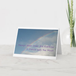 Het Moon & Rainbow Wenskaart Kaart