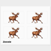 HET MOOSE IS VERLOOS RECHTHOEKIGE STICKER (Vel)