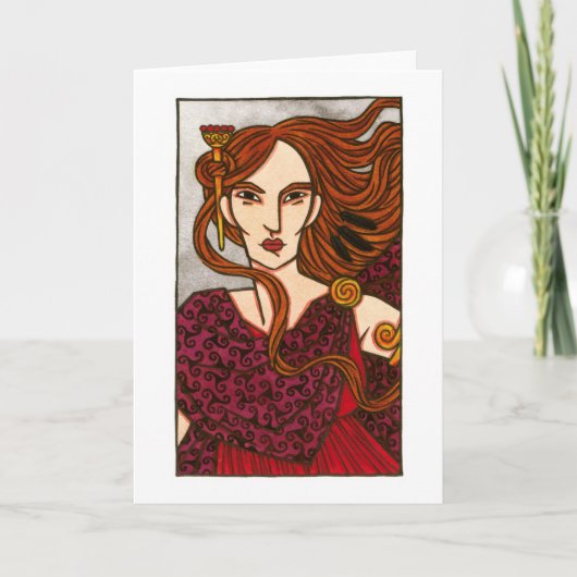 Het Mórrígan Wenskaart Kaart (Voorkant)