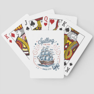 Het morsen van de thee sinds 1773 4 juli Patriotti Pokerkaarten