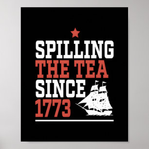 Het morsen van de thee sinds 1773 Funny Meme Poster