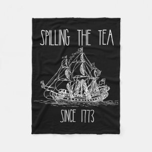 Het morsen van de thee sinds 1773 Funny Patriotic Fleece Deken