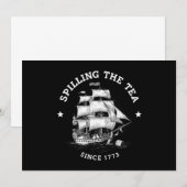 Het morsen van de thee sinds 1773 Grappig 4 juli Kaart (Voorkant / Achterkant)