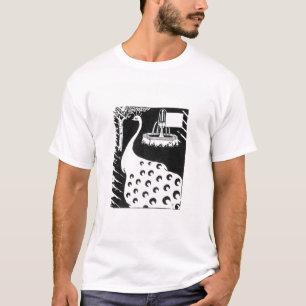 Het motief van de pauw, van "Le Morte d'Arthur" T-shirt