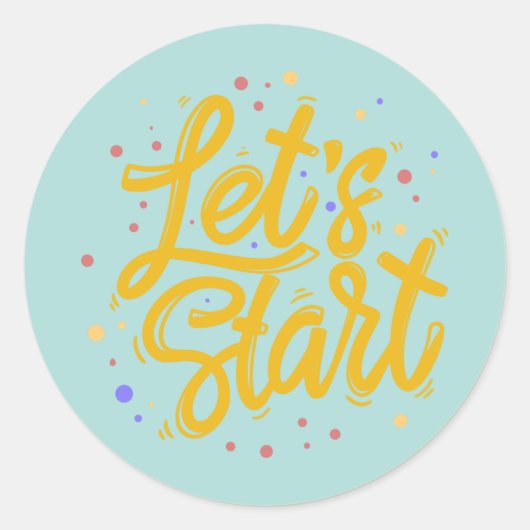 Het Motivatie Bullet Journal starten Ronde Sticker (Voorkant)