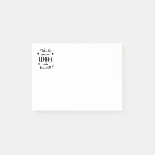 Het Motivatie Citaat van het Leven van de houding  Post-it® Notes (Voorkant)