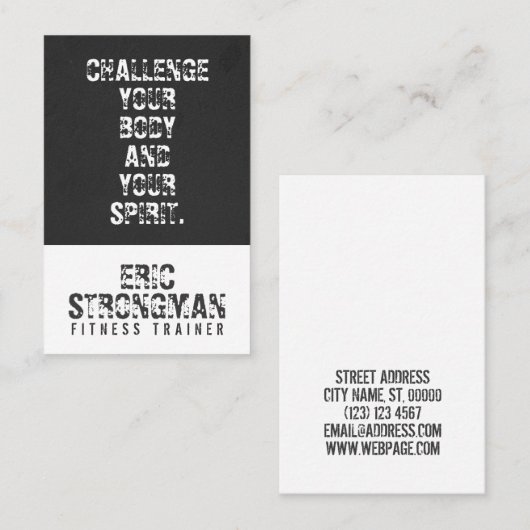 Het motiveren van de dekking van de citaattekst visitekaartje (Voorkant / Achterkant)