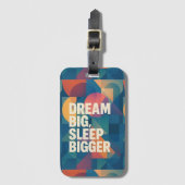 Het motto van de dromer bagagelabel (Voorkant (verticaal))