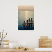 Het mousserende Zee van Hiroshi Yoshida Poster (Keuken)