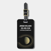 Het mozaïek van de planeet Saturnus en zijn belang Bagagelabel (Voorkant verticaal)