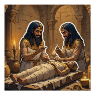 Het mummificatieproces perfect poster