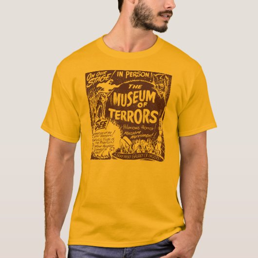 Het Museum of Terrors  Spook Show Poster T-shirt (Voorkant)