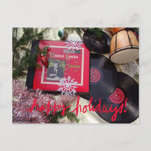Het muzikale Vintage Briefkaart van de Vakantie (Voorkant)
