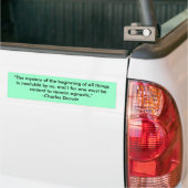 "Het mysterie van het begin van alles is ... Bumpersticker (Op Truck)