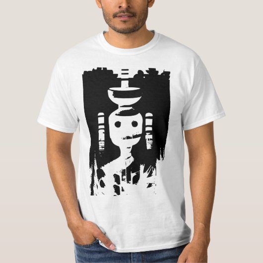 Het mysterieuze cijfer in zwart-wit (AI Art) T-shirt (Voorkant)