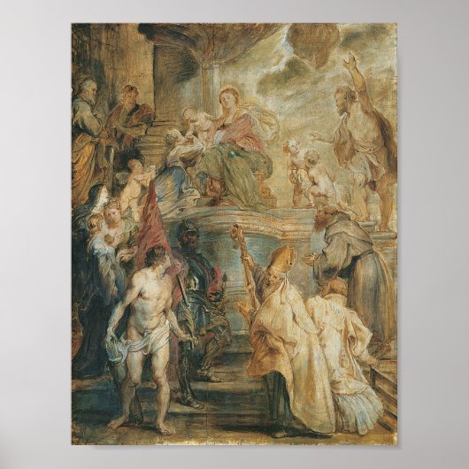 Het mystieke huwelijk van de heilige Catharina Poster (Voorkant)