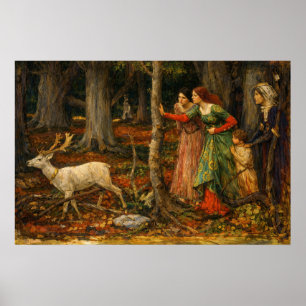 Het mystieke woud van John William Waterhouse Poster