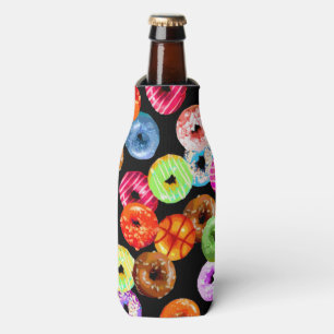 Het naadloze patroon van Donuts + uw backgr. & Flesjeskoeler